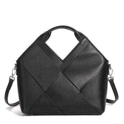Gewebte Handtasche aus echtem Leder für Damen