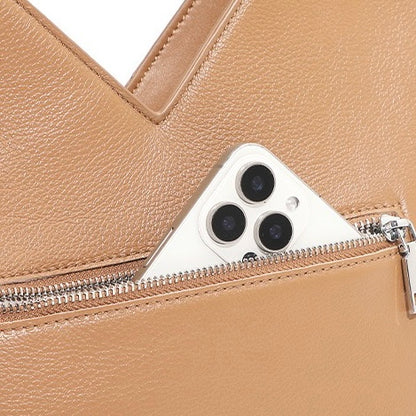 Gewebte Handtasche aus echtem Leder für Damen