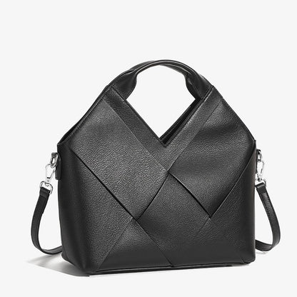 Gewebte Handtasche aus echtem Leder für Damen