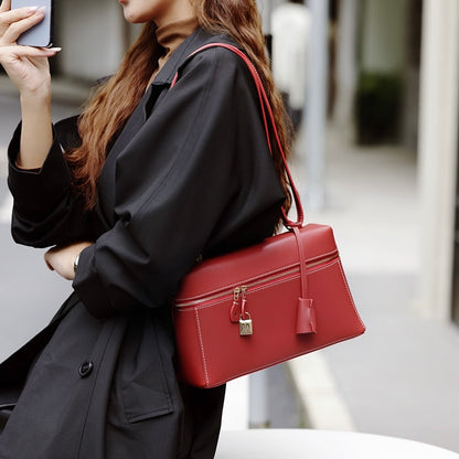 Women's Genuine Leather Crossbody Bucket Bag