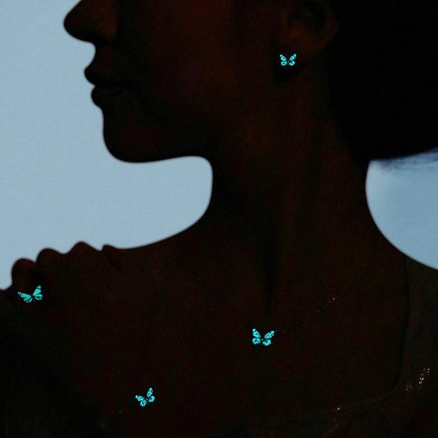 Luminous Dream Blue Butterfly Jewelry Bundle
