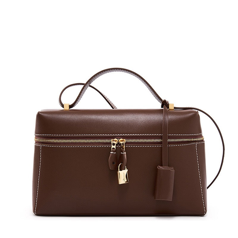Women's Genuine Leather Crossbody Bucket Bag