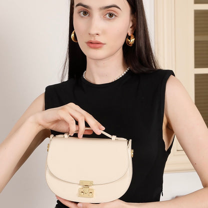 Elegante Satteltasche aus echtem Leder für Damen
