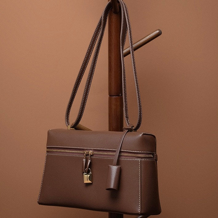Women's Genuine Leather Crossbody Bucket Bag