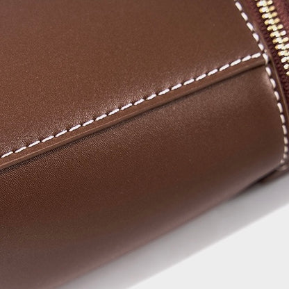 Women's Genuine Leather Crossbody Bucket Bag