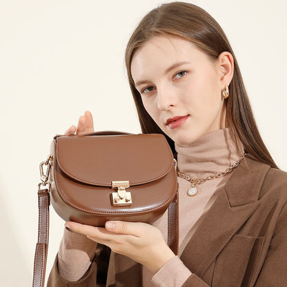 Elegante Satteltasche aus echtem Leder für Damen