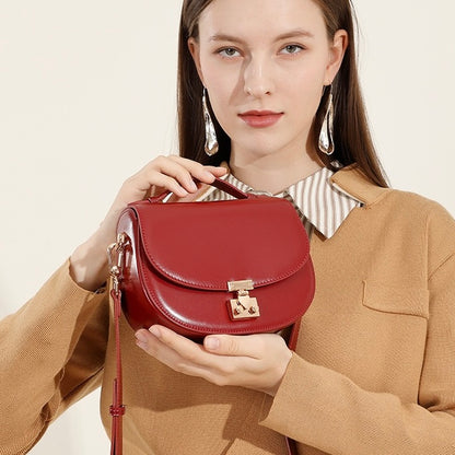 Elegante Satteltasche aus echtem Leder für Damen