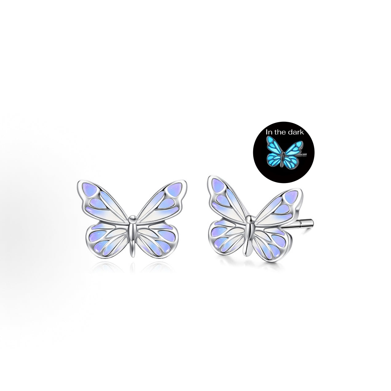 [Limited Edition] Luminous Dream Purple Butterfly Earrings