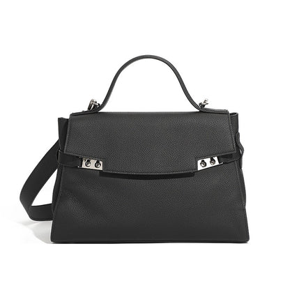 Damen Echtleder Minimalistische Stilvolle Große Kapazität Tote Schultertasche