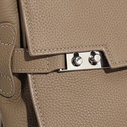 Damen Echtleder Minimalistische Stilvolle Große Kapazität Tote Schultertasche