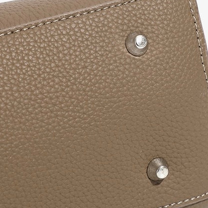 Damen Echtleder Minimalistische Stilvolle Große Kapazität Tote Schultertasche