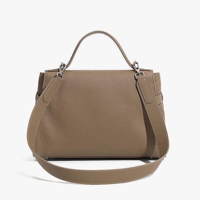 Damen Echtleder Minimalistische Stilvolle Große Kapazität Tote Schultertasche