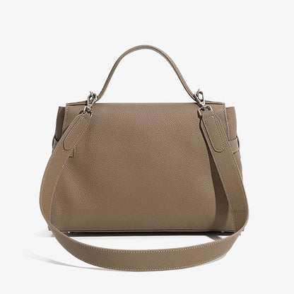 Damen Echtleder Minimalistische Stilvolle Große Kapazität Tote Schultertasche