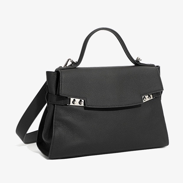 Damen Echtleder Minimalistische Stilvolle Große Kapazität Tote Schultertasche