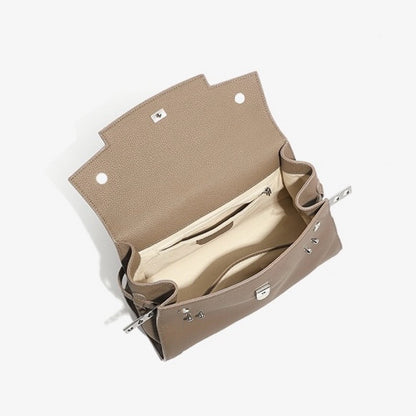 Damen Echtleder Minimalistische Stilvolle Große Kapazität Tote Schultertasche