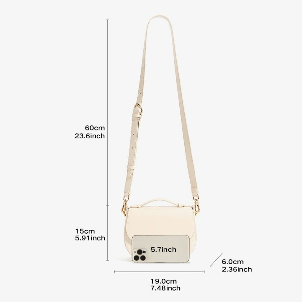 Elegante Satteltasche aus echtem Leder für Damen