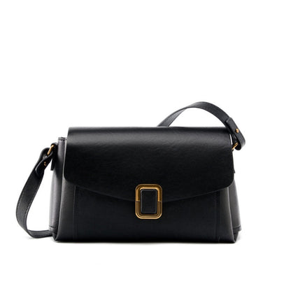 Women’s Genuine Leather Spring-Summer Commuter Tote Bag with Maillard Elegance
