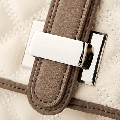 Women’s Genuine Leather Quilted Crossbody Bag – Light Luxury Everyday Essential