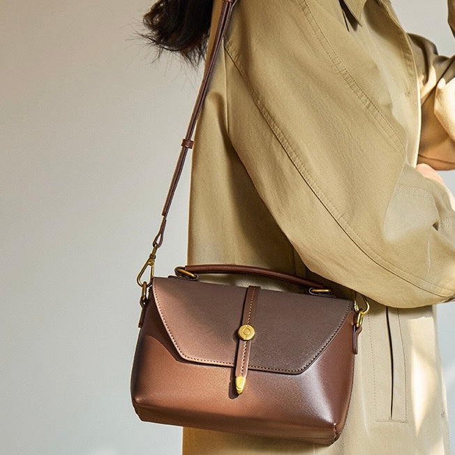 Vintage Women's Genuine Leather Cross Body Handbag
