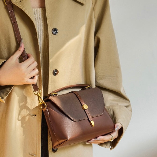 Vintage Women's Genuine Leather Cross Body Handbag