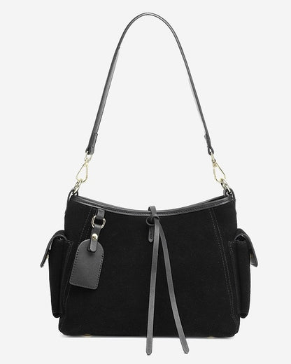 Retro Matte Genuine Cowhide Utility Shoulder Bag