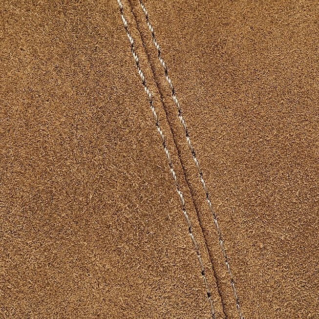 Bolso Tote estructurado de cuero genuino de ante retro