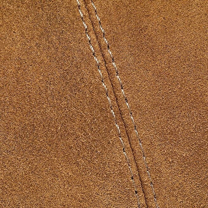 Bolso Tote estructurado de cuero genuino de ante retro