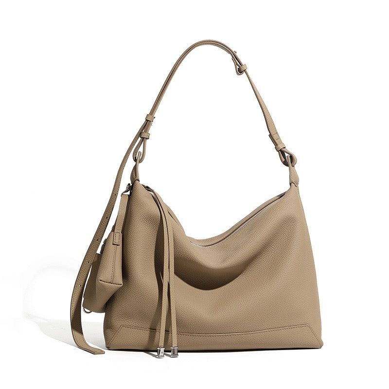 Veloisse Rabbit Minimalist Genuine Leather Large Capacity Commuter Tote Shoulder Bag ...