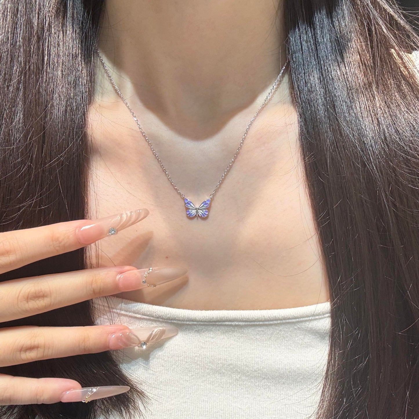 [Limited Edition] Luminous Dream Purple Butterfly Necklace