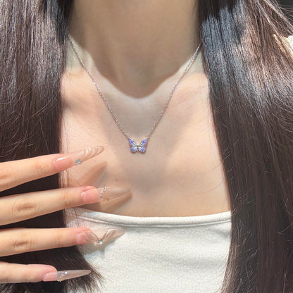 [Limited Edition] Luminous Dream Purple Butterfly Necklace