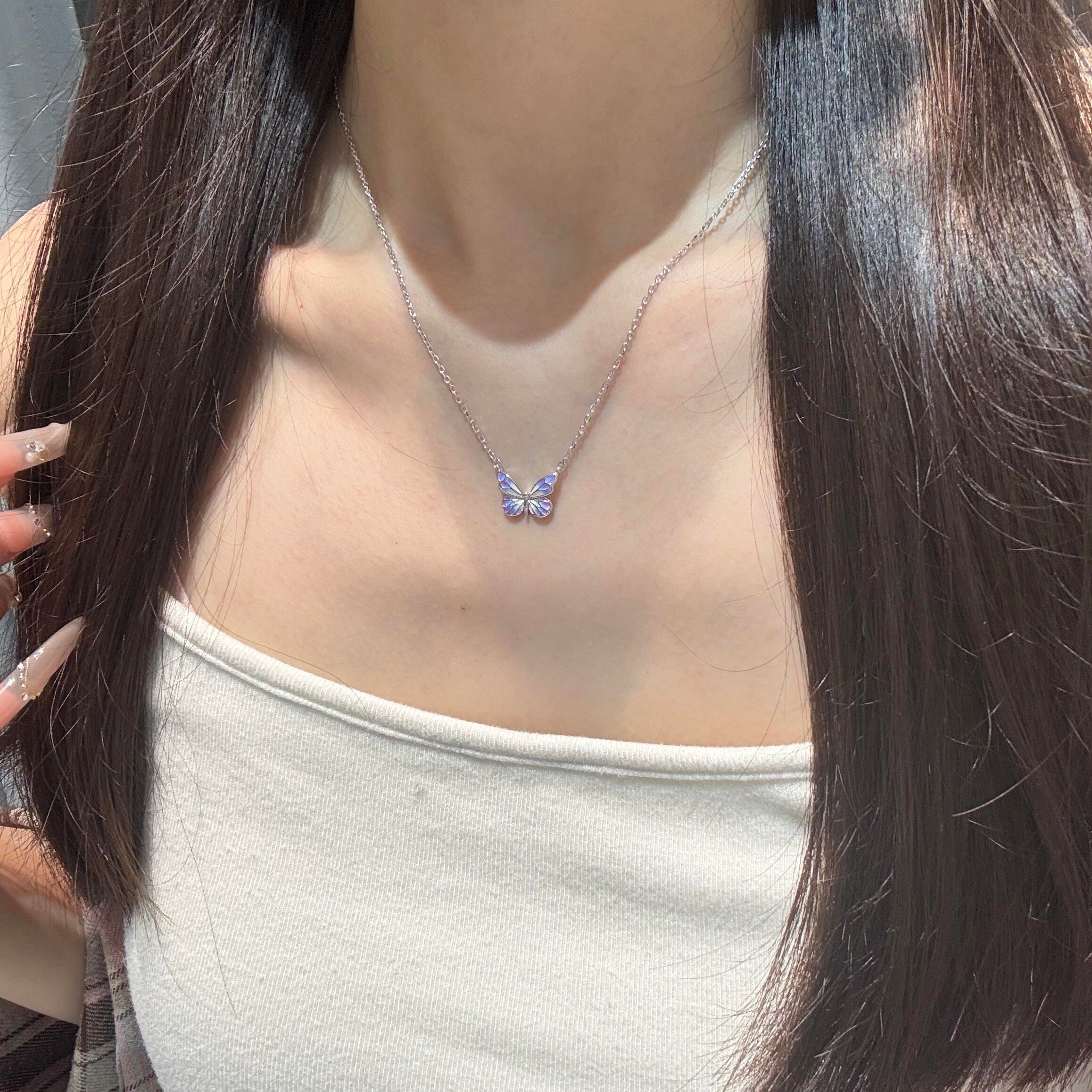 限定版】ルミナスドリーム パープルバタフライ ネックレス – VELOISSE