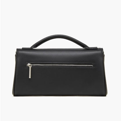 Damen-Schulterhandtasche aus echtem Leder mit Schlossverschluss