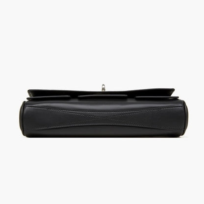 Damen-Schulterhandtasche aus echtem Leder mit Schlossverschluss