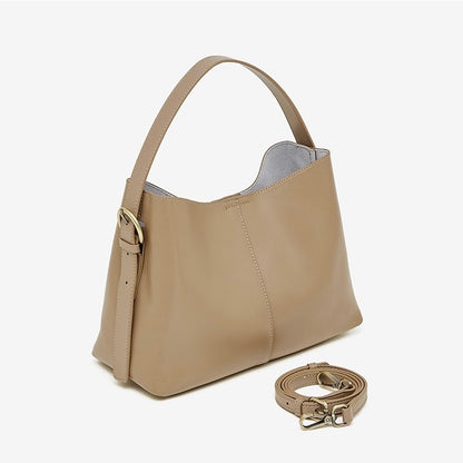 Große Umhängetasche aus echtem Leder für Damen – pflanzlich gegerbte Commuter Crossbody