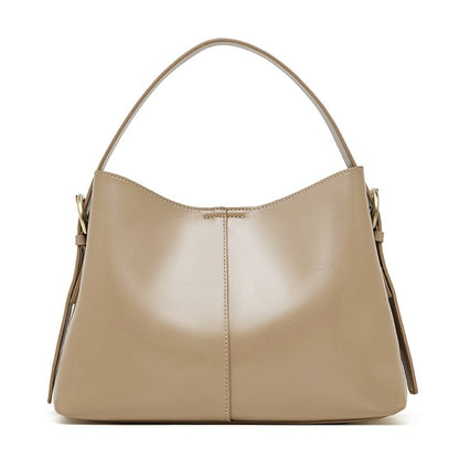 Große Umhängetasche aus echtem Leder für Damen – pflanzlich gegerbte Commuter Crossbody