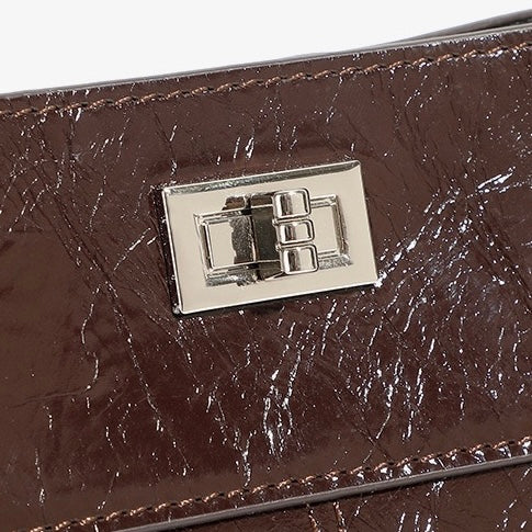 Luxuriöse Bucket Bag aus gewachstem Top-Grain-Leder für Damen