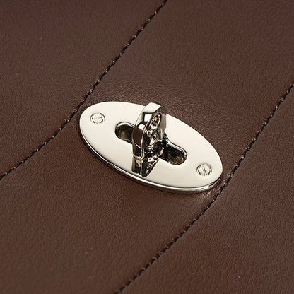 Minimalistische Umhängetasche aus echtem Leder für Damen mit großer Kapazität und Kette