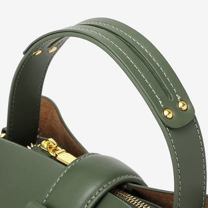 Sac seau en cuir véritable pour femme – Sac bandoulière grande capacité pour les déplacements quotidiens