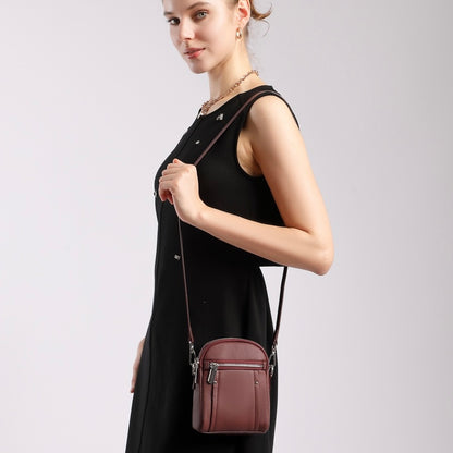 TOGO Rindsleder Crossbody Vielseitige modische Handy-Umhängetasche