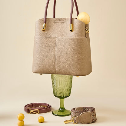 Elegante Damen Echtleder Umhängetasche