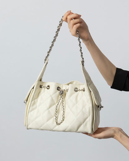 Beg Crossbody Baldi Kapasiti Besar Corak Kaviar Kulit Asli