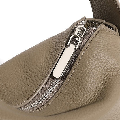 Geometrische Umhängetasche aus echtem Leder für Damen mit Kissen