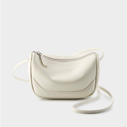 Mini-Umhängetasche aus echtem Leder für Damen – Elegante Handtasche aus genarbtem Leder für den Alltag