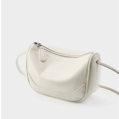Mini-Umhängetasche aus echtem Leder für Damen – Elegante Handtasche aus genarbtem Leder für den Alltag