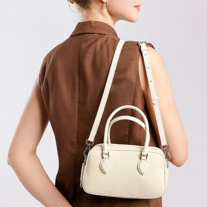 Damen-Boston-Tasche aus echtem Leder Premium Sense