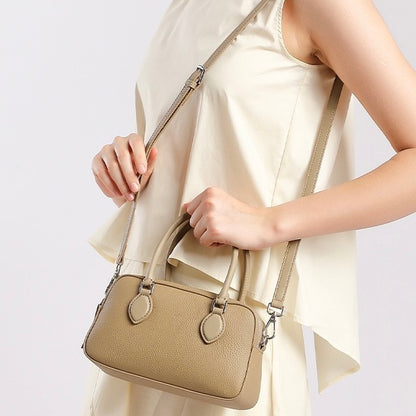 Damen-Boston-Tasche aus echtem Leder Premium Sense