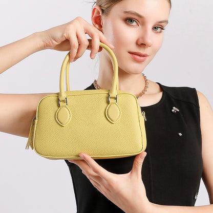 Damen-Boston-Tasche aus echtem Leder Premium Sense