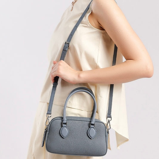Damen-Boston-Tasche aus echtem Leder Premium Sense