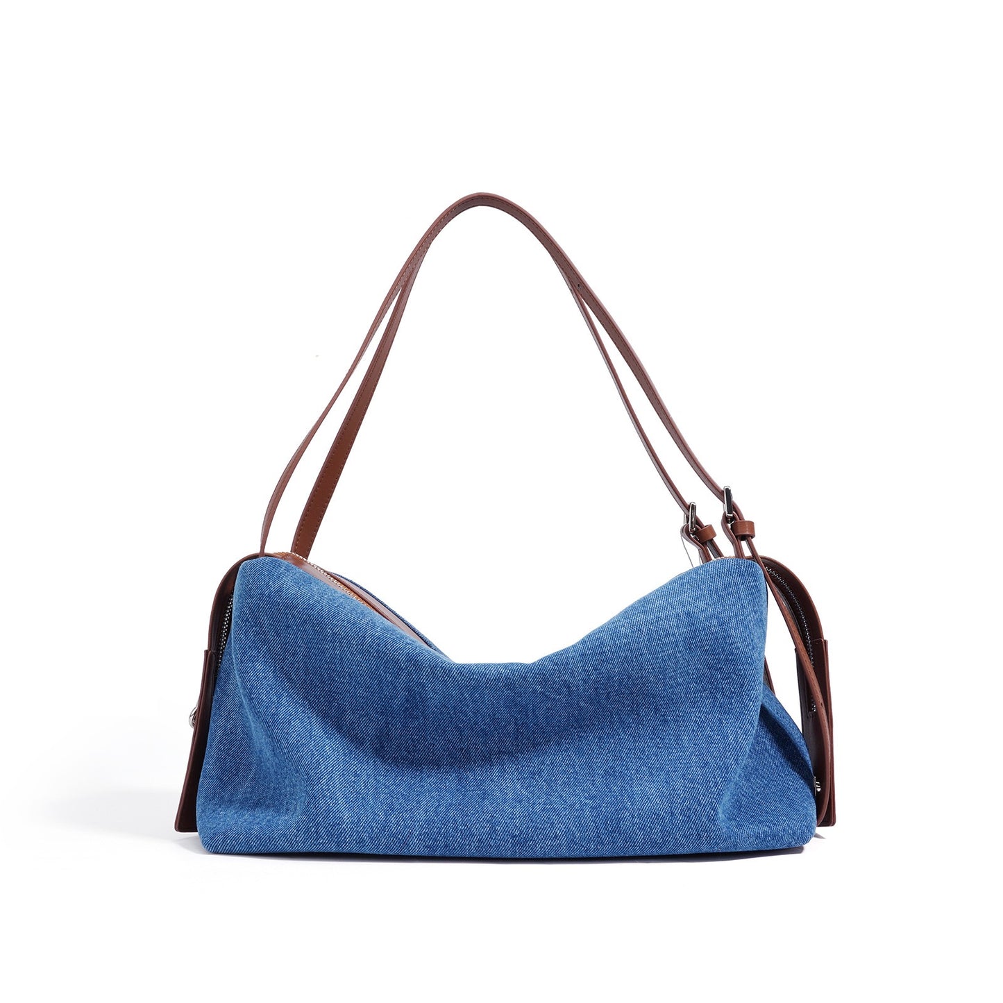 Damen-Umhängetasche aus echtem Leder im Patchwork-Stil im Vintage-Stil