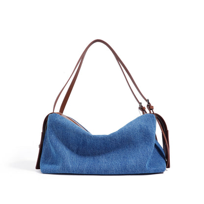 Damen-Umhängetasche aus echtem Leder im Patchwork-Stil im Vintage-Stil